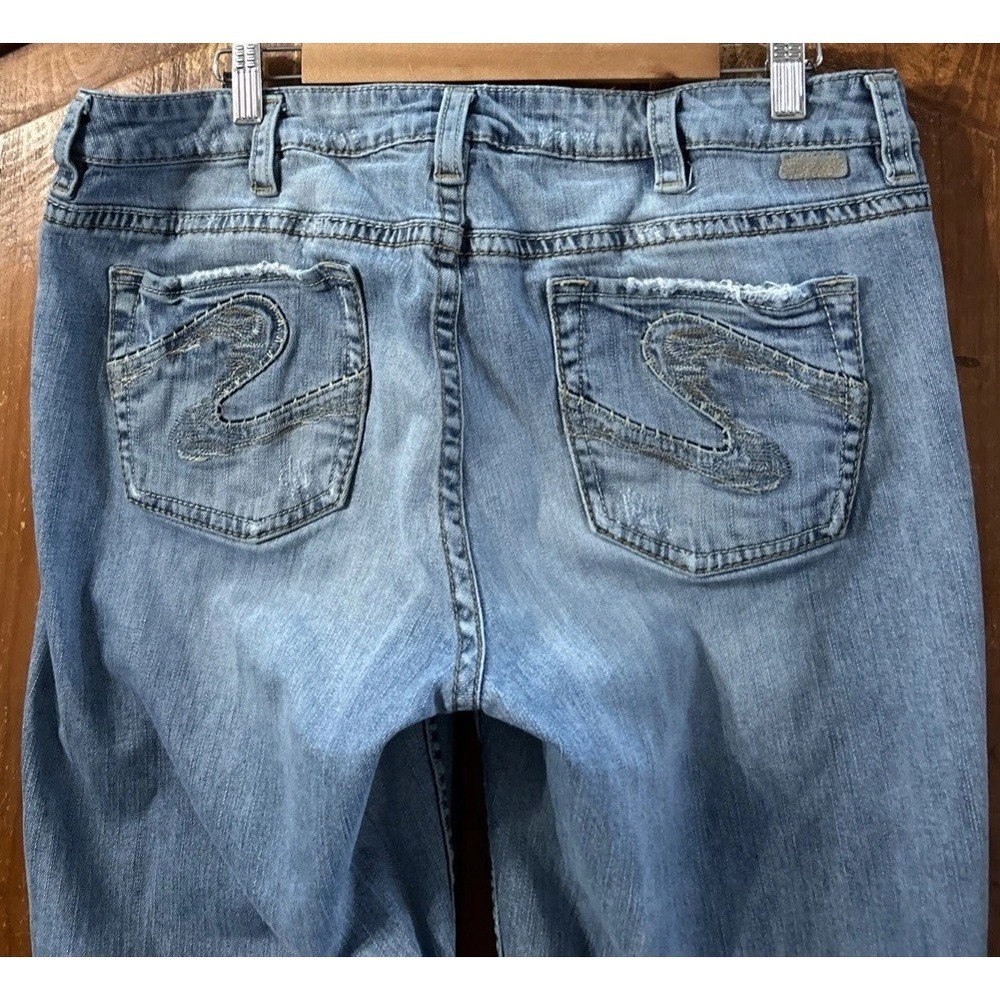 Silver Jeans Co. Y2K LOLA Stretch Jeans‎ Denim Straight Sz 16 33x30 No Pilling
